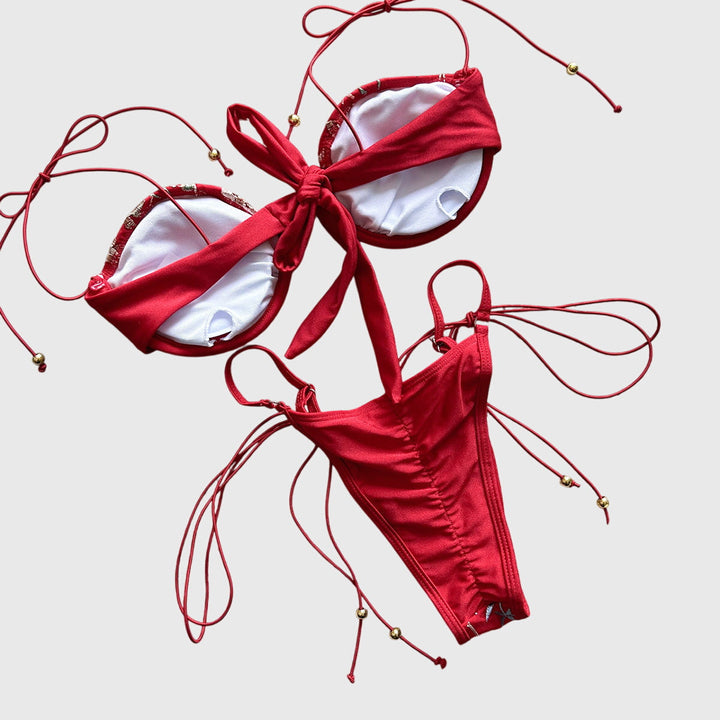 Aster | Elegant Embroidered Swimwear Set