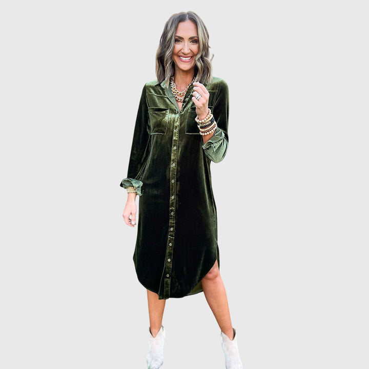 Camille - Relaxed Velvet Dress