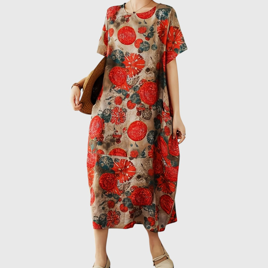 Andrea - Chic Maxi Dress with Elegant Tummy Coverage