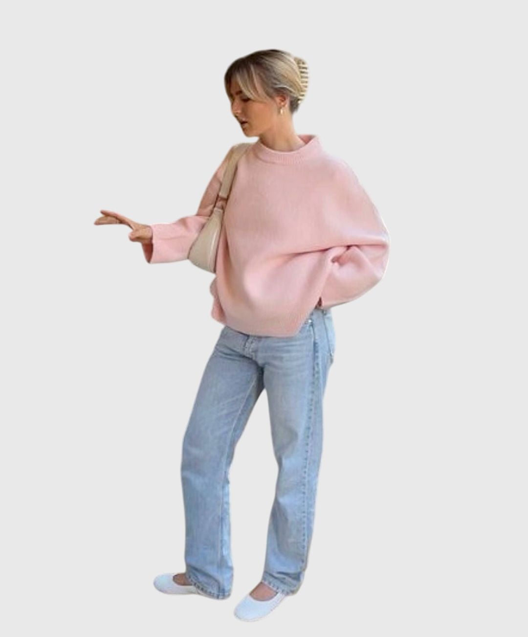 Bailee | Cozy Blush Pink Sweater