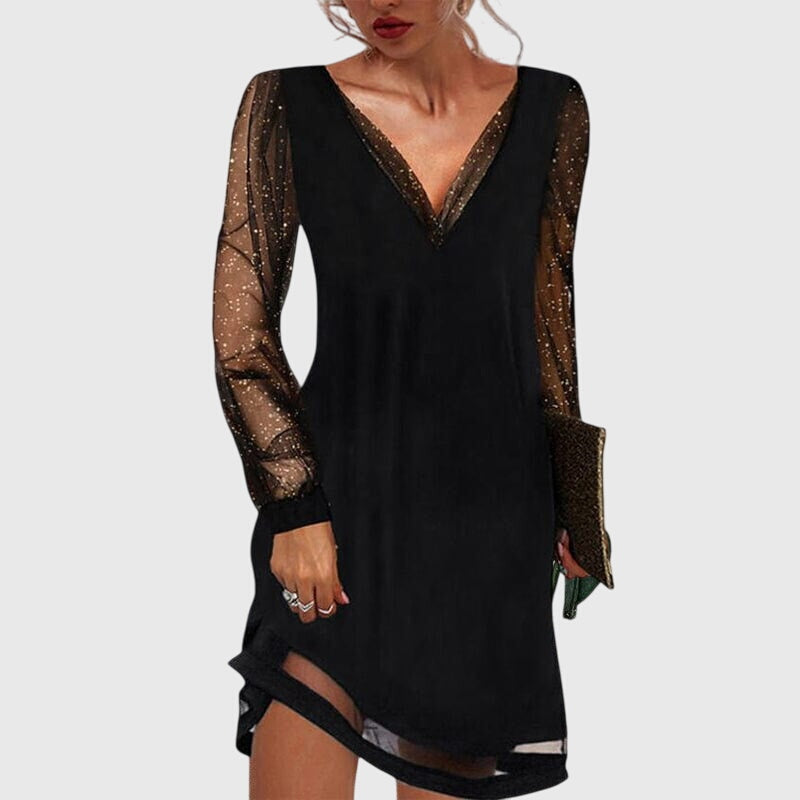 Ava - Chic V-Neck Elegance Dress