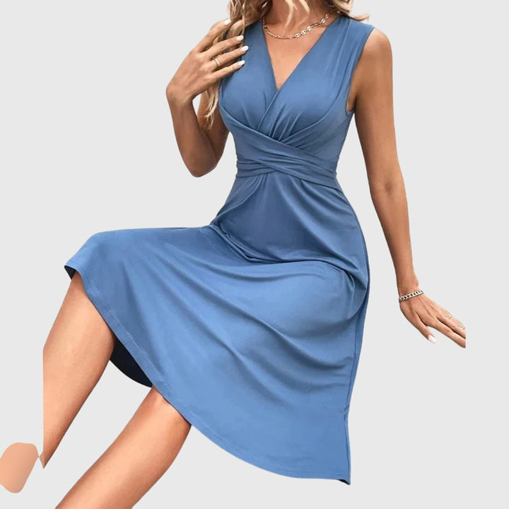 Brenda - Women's Summer Dress Featuring a Wrap Neckline