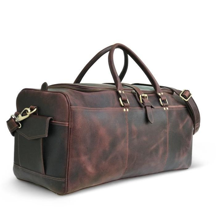Weekend Bag in Dark Brown Hunter Leather