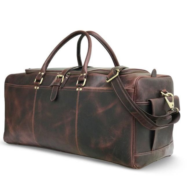 Weekend Bag in Dark Brown Hunter Leather