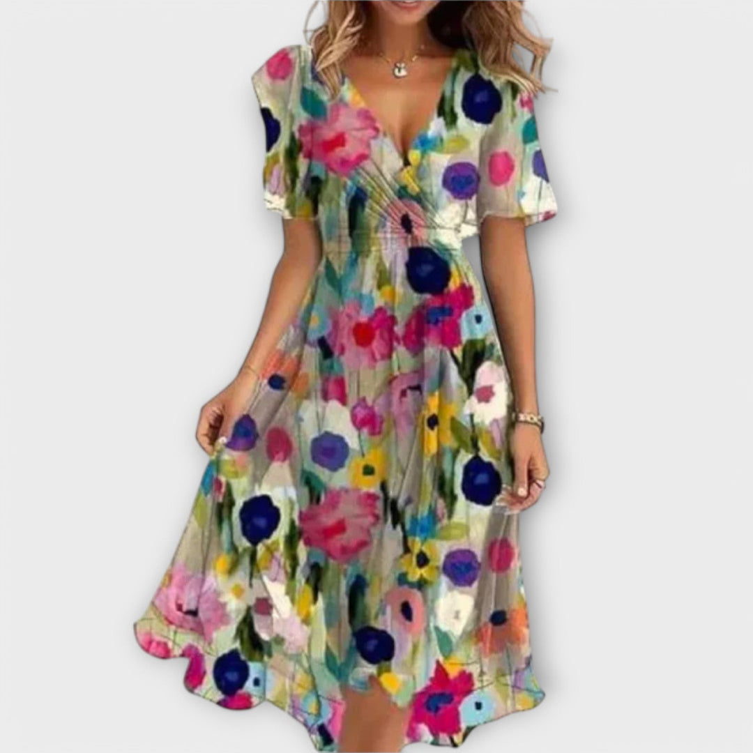 Anne - V-Neck Women's Dress