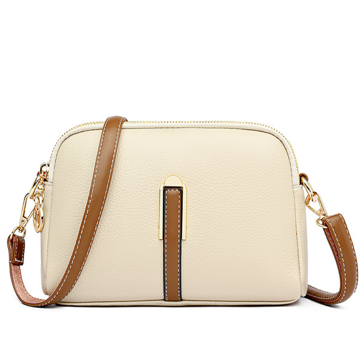 Mila Litchi Embossed Print Crossbody Bag