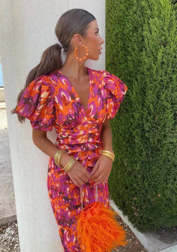 Arielle™ | Chic and Colorful Midi Dress Perfect for Any Event