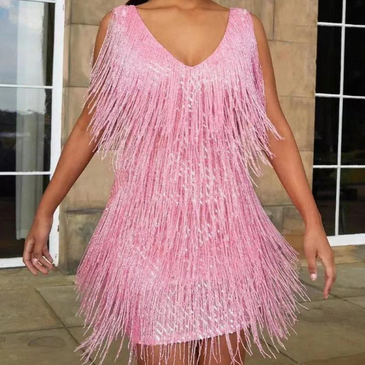 Jutte | Sparkling Fringe Dress