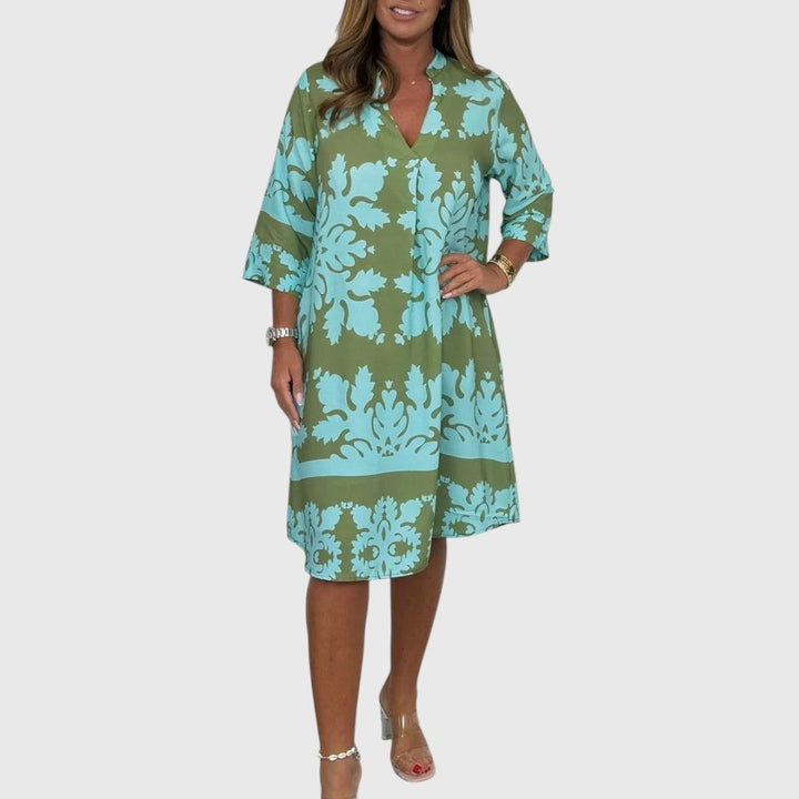 Ayse - Stylish Printed Midi Dress