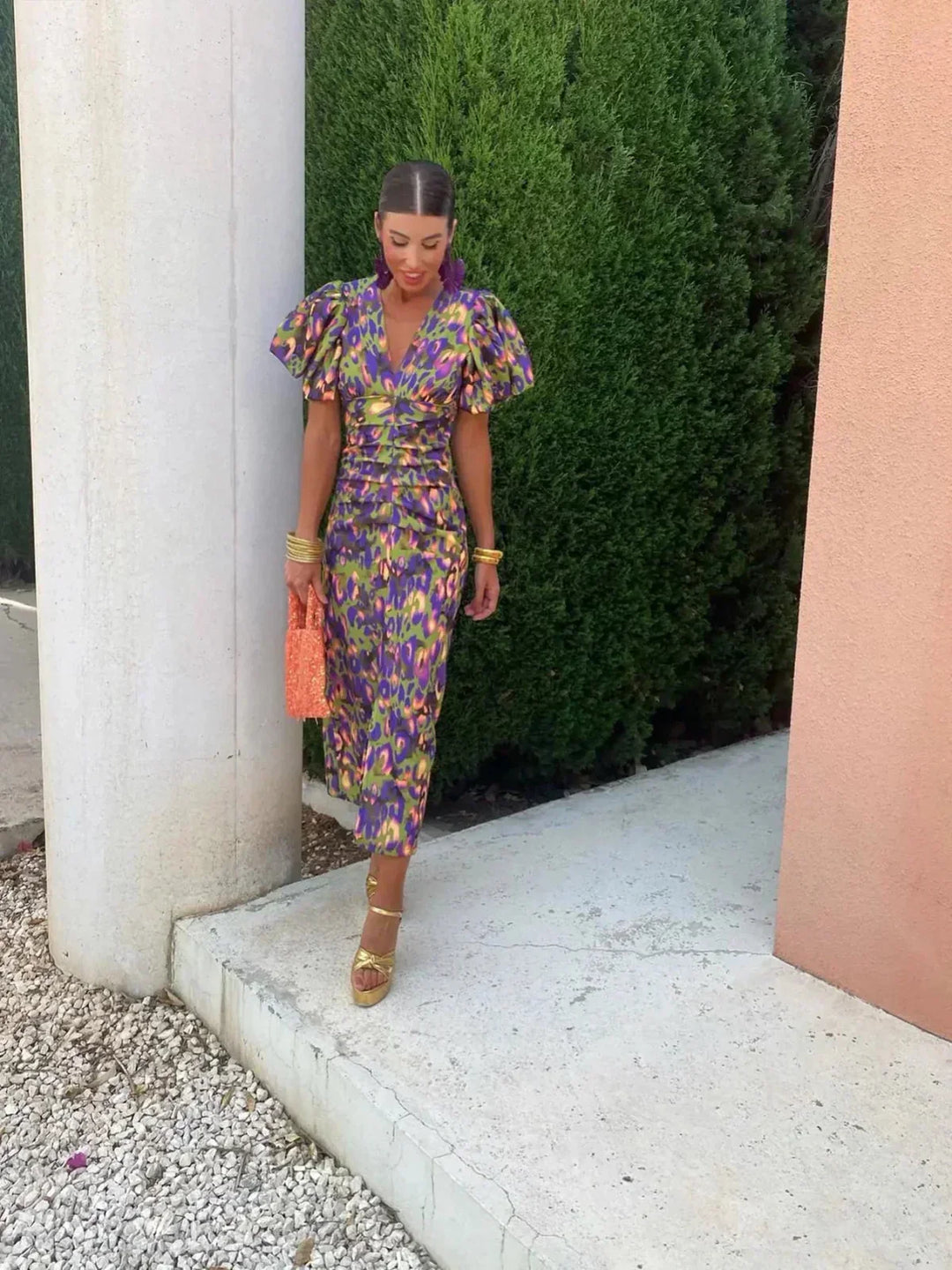 Arielle™ | Chic and Colorful Midi Dress Perfect for Any Event