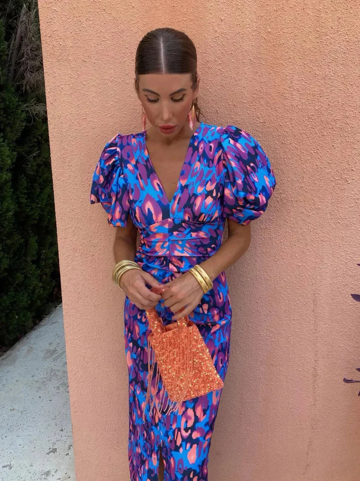 Arielle™ | Chic and Colorful Midi Dress Perfect for Any Event
