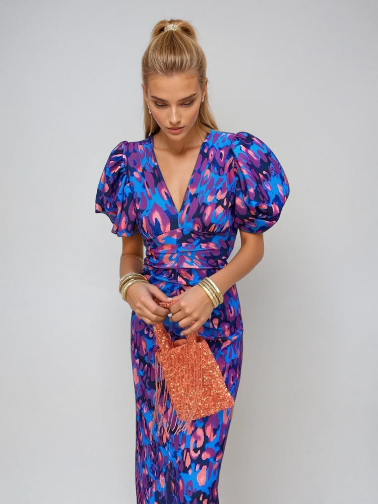 Arielle™ | Chic and Colorful Midi Dress Perfect for Any Event