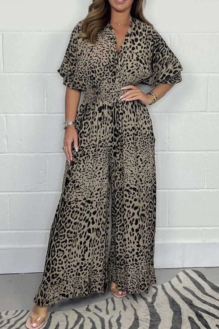 TRAUDL I Leopard Print Jumpsuit