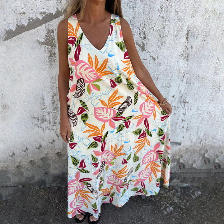 YLVA V-Neck Maxi Dress