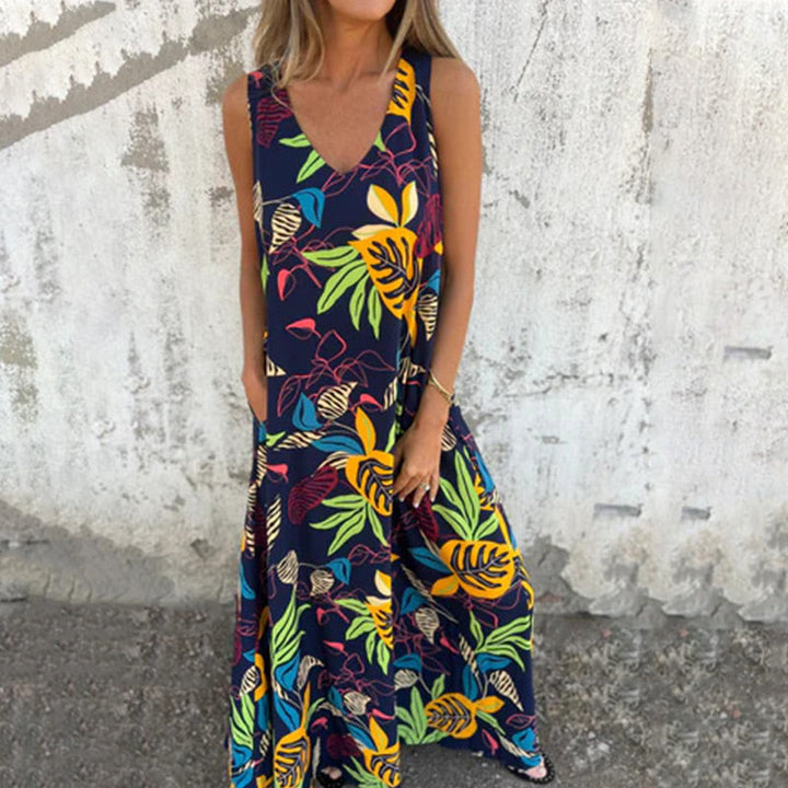 YLVA V-Neck Maxi Dress