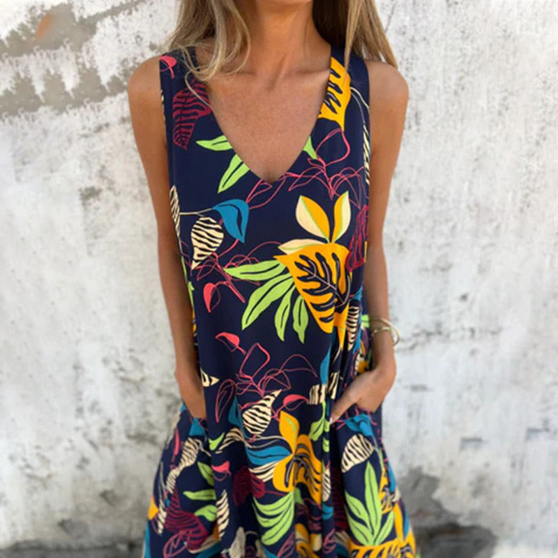 YLVA V-Neck Maxi Dress
