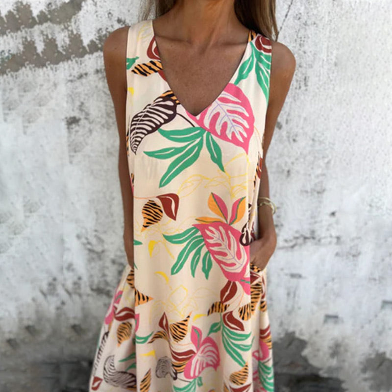 YLVA V-Neck Maxi Dress
