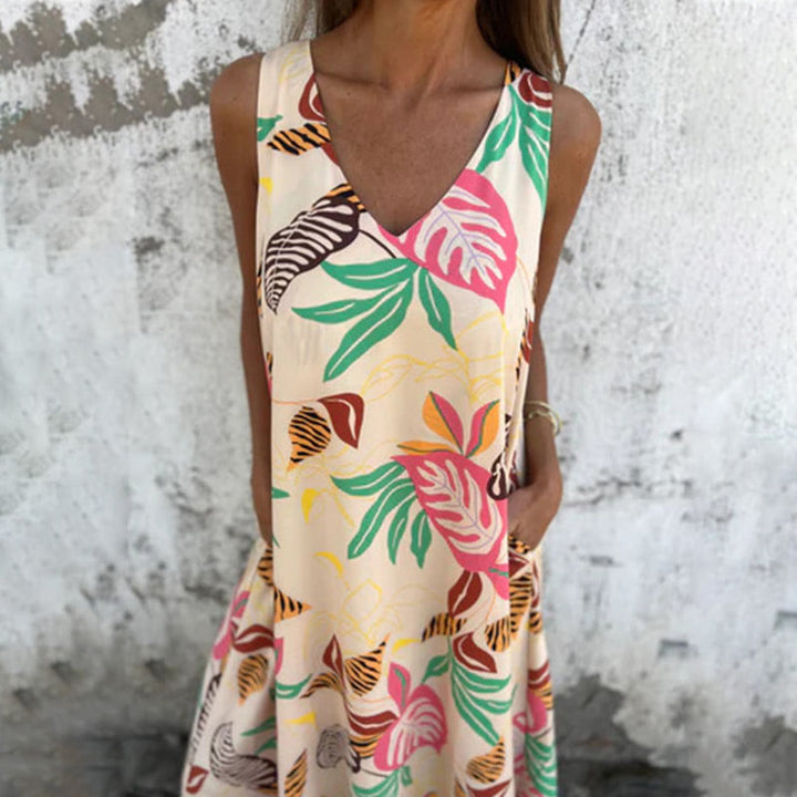 YLVA V-Neck Maxi Dress