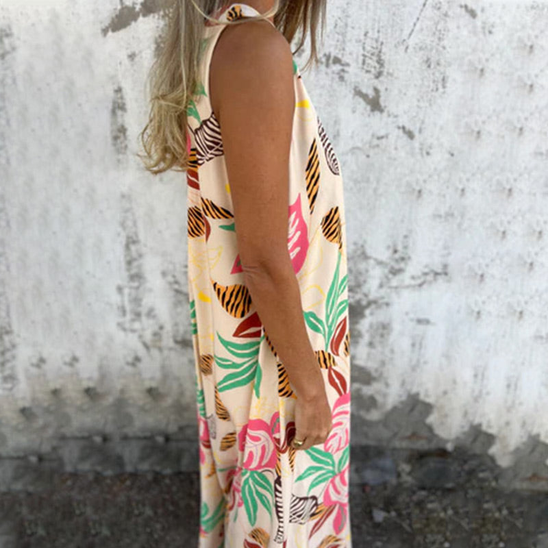 YLVA V-Neck Maxi Dress