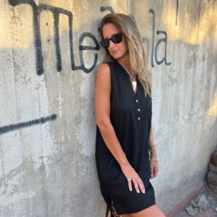 BLANDA LINEN DRESS WITHOUT SLEEVES