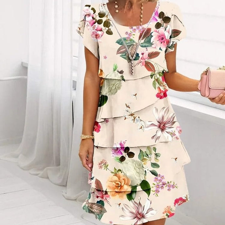HELMINE I LAYERED FLORAL DRESS